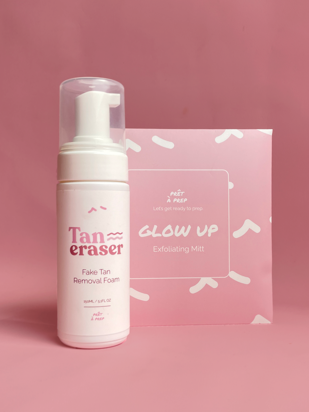 Tan Eraser + Glow Up Exfoliating Mitt Bundle
